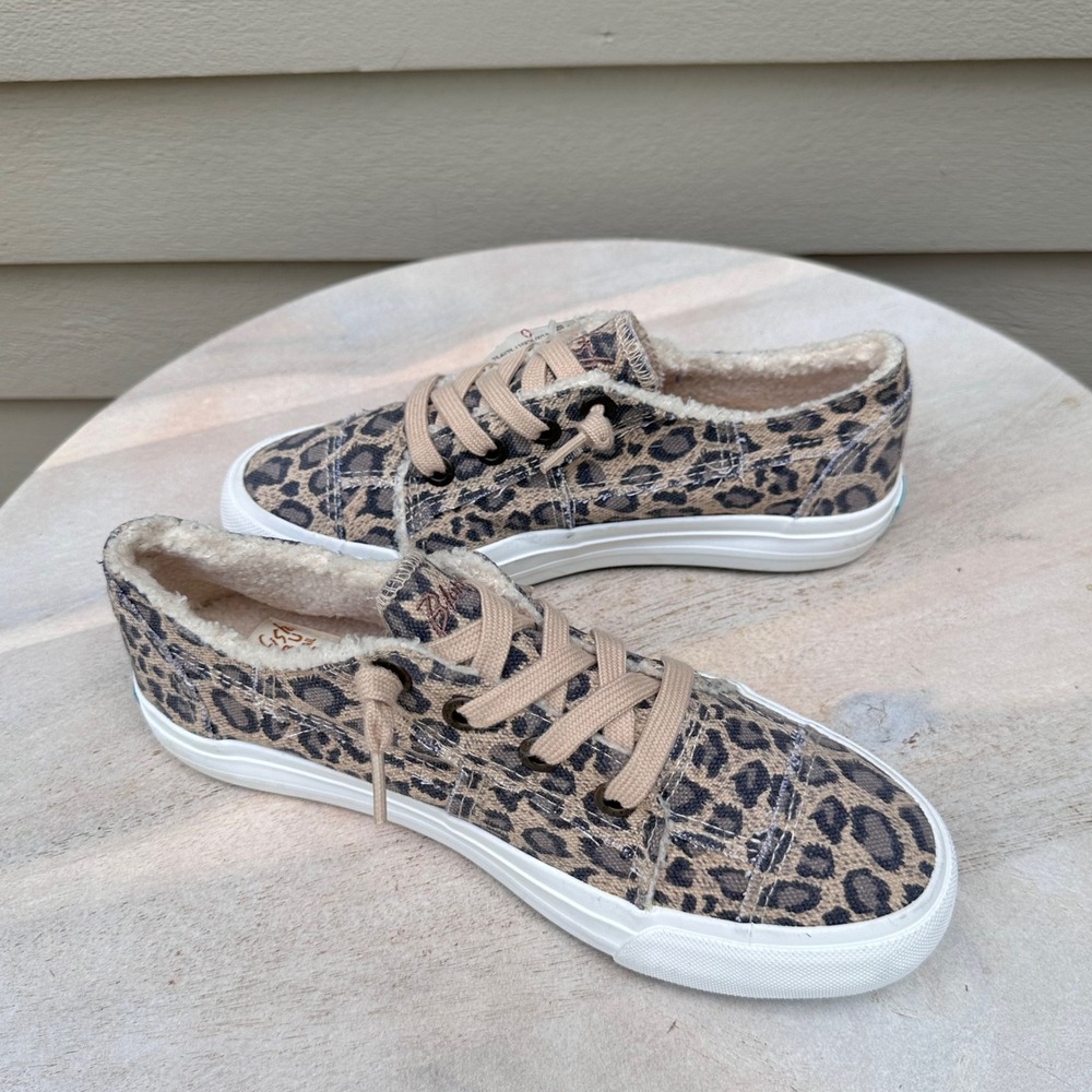 Blowfish Malibu Womens Leopard Print Faux Fur Lined Slip On Sneakers 8.5 ZS001 - Picture 8 of 12